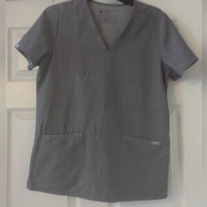 Figs Ladies Size Small Graphite Scrub Top,Euc